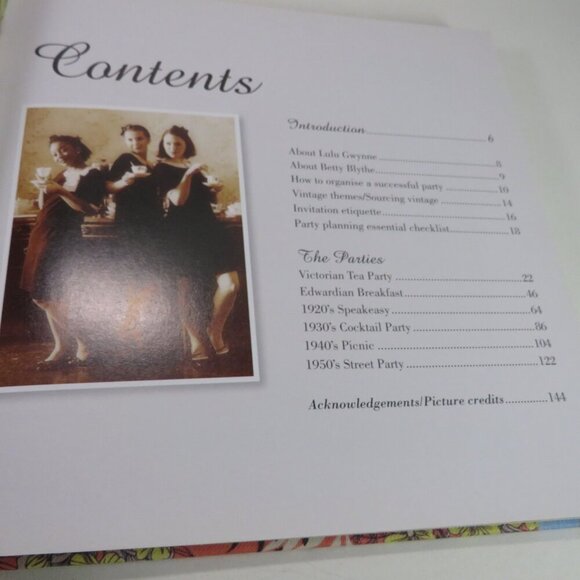 Style Me Vintage Tea Parties Hardback 8x8" 144pgs spans 1930s, 1940s, 1950s - Picture 2 of 16